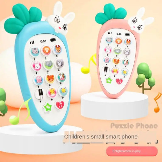 Montessori Baby Radish Phone Toys Music Sound Teether Bitable Educational Learning Story Electronic Sleeping Puzzle Toys Kids - Merit Sell