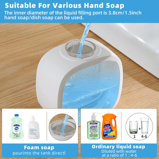 New Wall Mounted Automatic Soap Dispenser Foam Smart Hand Washing Machine 500ml Liquid Rechargeable Bathroom Induction Sensor - Merit Sell