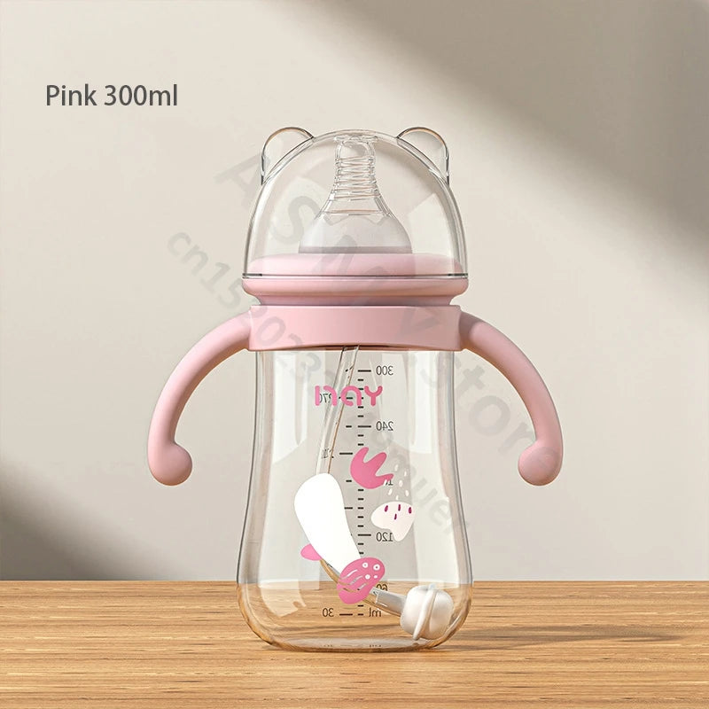 Newborn bottle/Big baby bottle/Handle anti bloating and anti falling baby bottle/Used by babies over 6 months old - Merit Sell