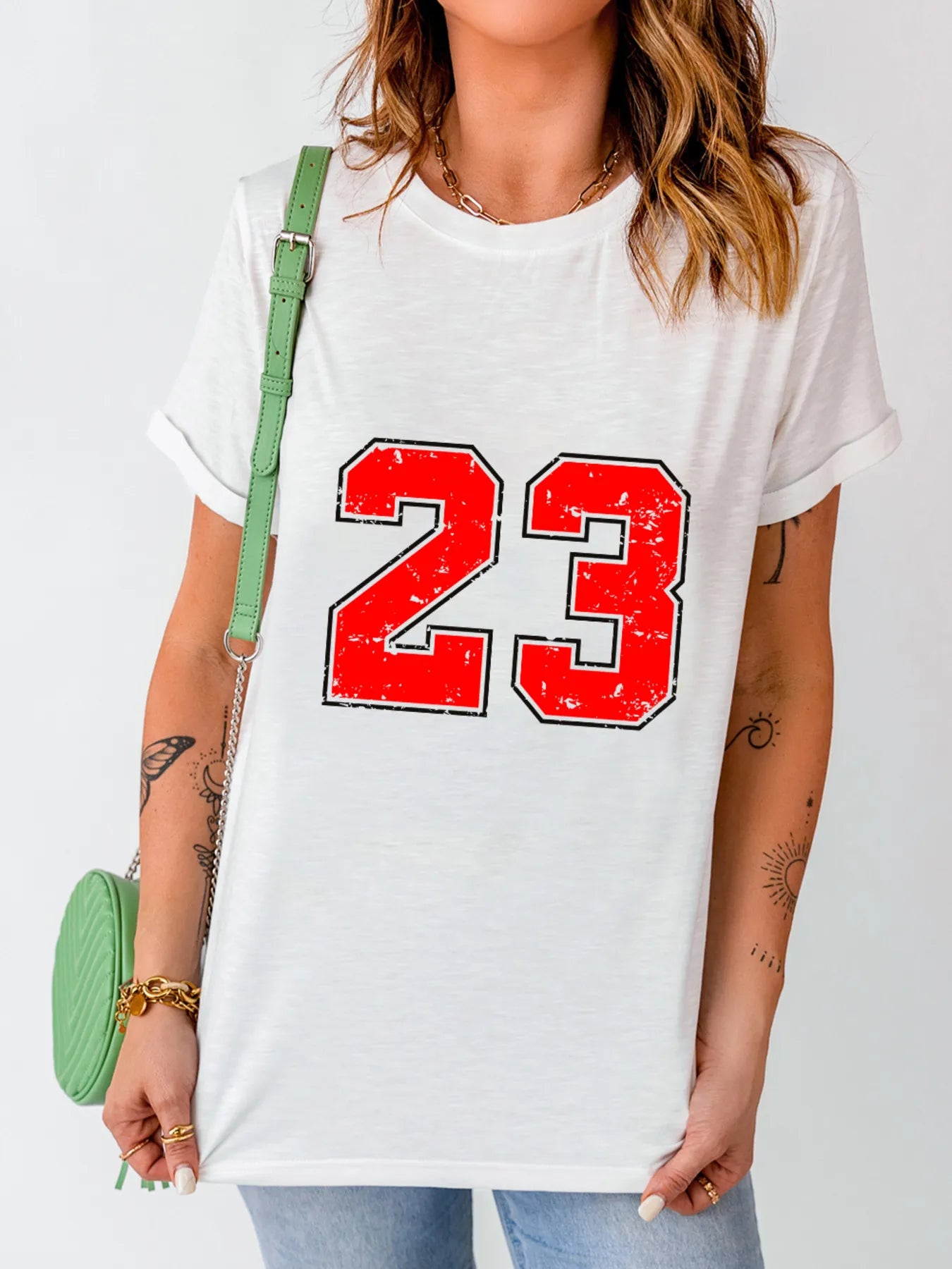 Number 23 Round Neck Casual T Shirt - Merit Sell