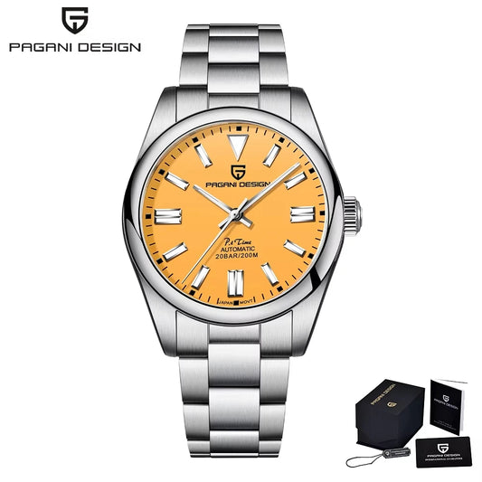 PAGANI DESIGN PD1690 Blue Men's Automatic Mechanical Watch Sapphire Glass 316Stainless Steel 100m Waterproof NH35A Clock Jubilee - Merit Sell