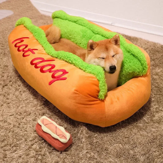 Pet Bed Hot Dog House Lounger Bed Kennel Mat Soft Fiber Pet Dog Puppy Warm Removable Washable Waterlon for Cats - Merit Sell