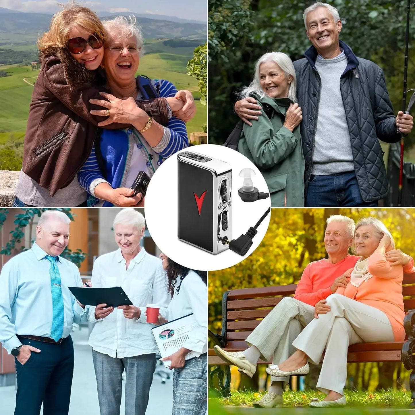 Pocket Hearing Aids - Speech Enhancer Devices and Personal Audio Amplifiers with 50dB Sound Gain and Ranges up to 100 Feet - Merit Sell