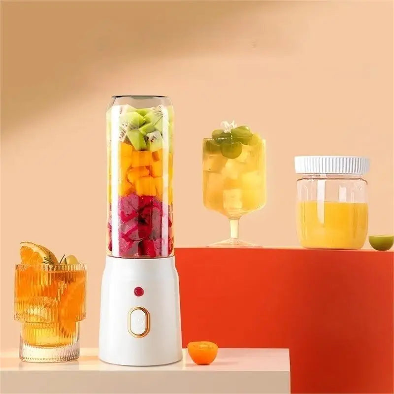 Portable Wireless Blender Electric Fruit Juicer Machine For Orange Ice Crushing 10 Blades Auxiliary Food Machine 1500mA Mixer - Merit Sell