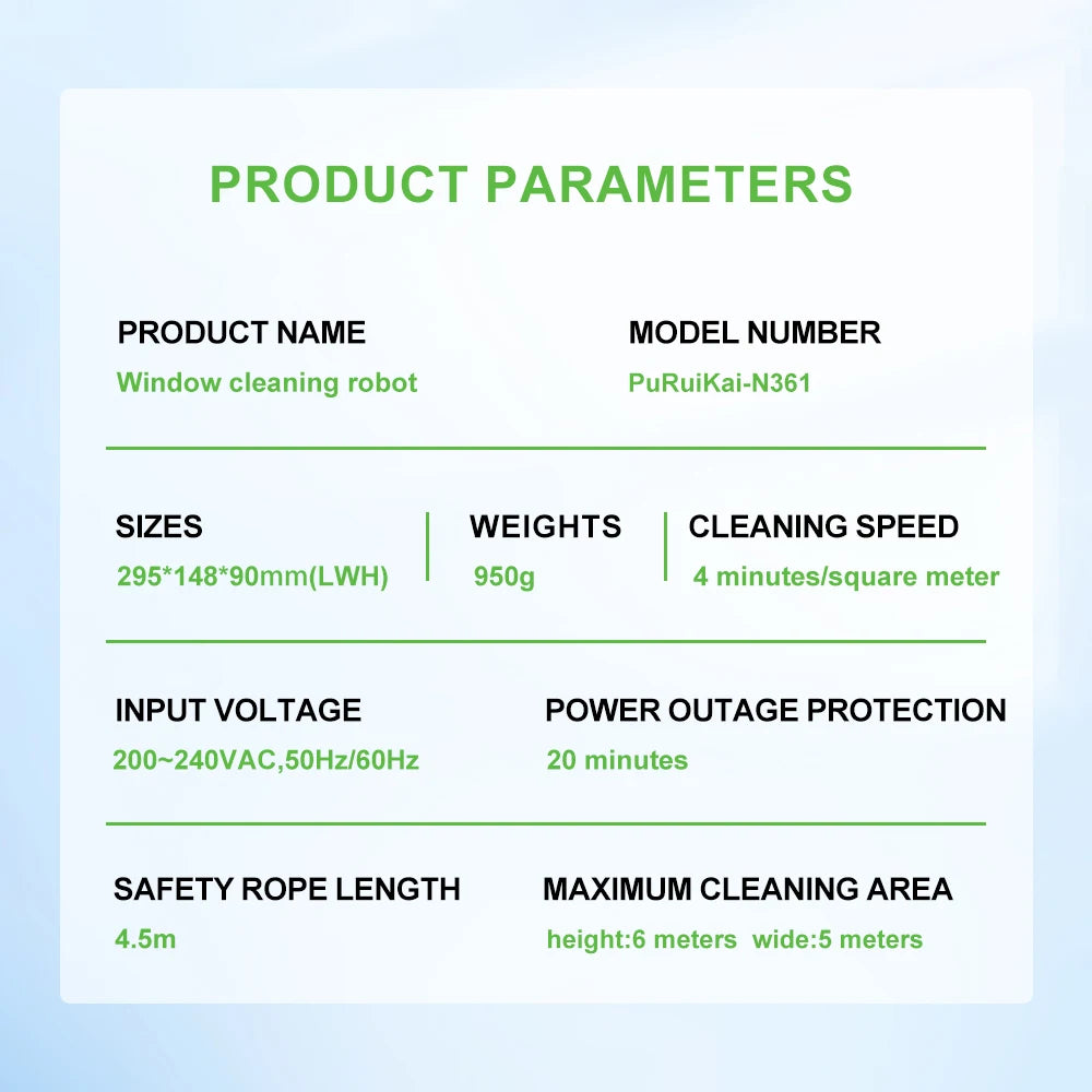 PuRuiKai Ultra thin Robot vacuum cleaner window cleaning robot window electric glass limpiacristales remote control for home - Merit Sell