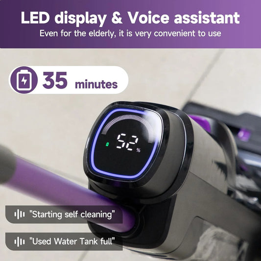 Redkey W15 Cordless Wet Dry Vacuum Cleaner 3 in1 , Self-Washing Self Propelled, 0.2in Edge Cleaning, Powerful Suction - Merit Sell