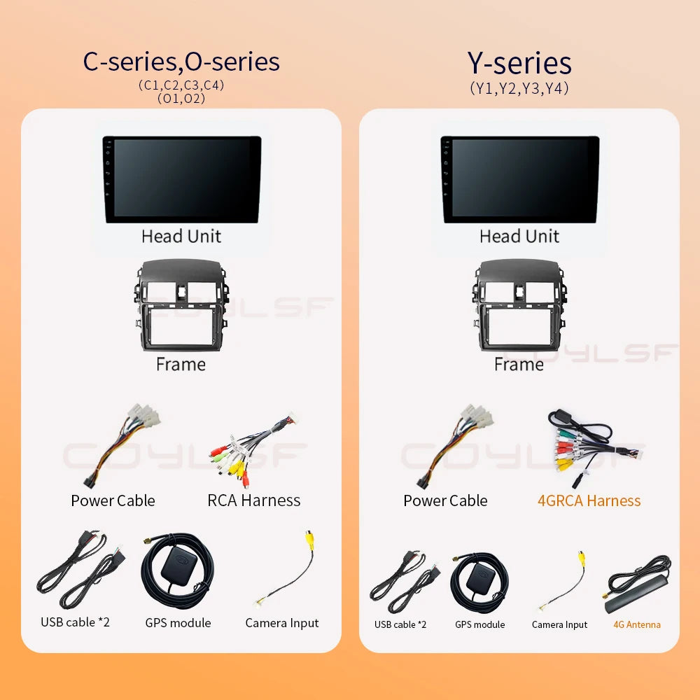Carplay Android Auto for Toyota Corolla E140/150 2006 2007-2013 Multimedia Automotive Subwoofer Autoradio Android DSP 4G