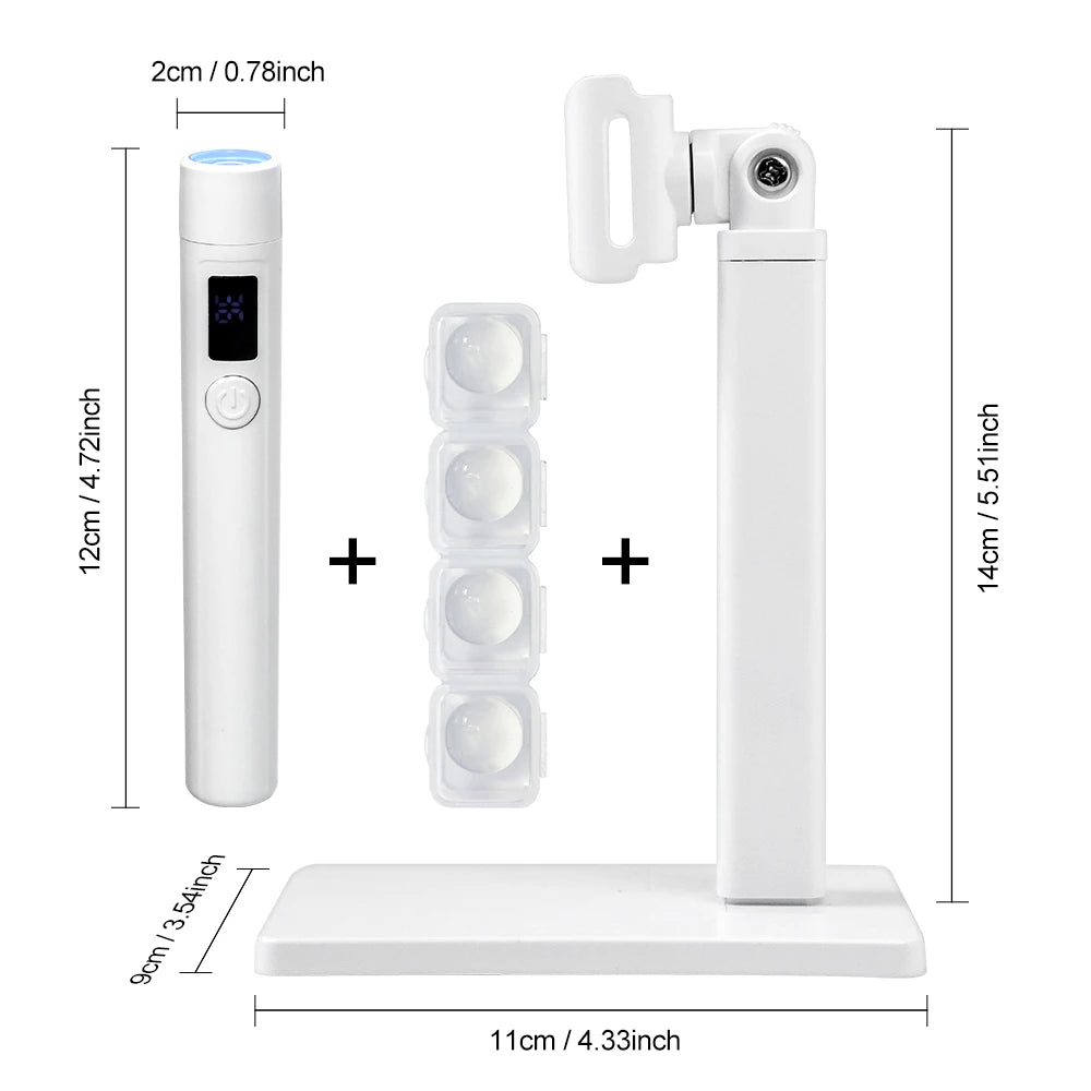 Portable Nail UV LED Lamp And LED Light Support Base Rechargeable for Nails Gel Polish Drying UV Lamp for Nails Art Desk Stand