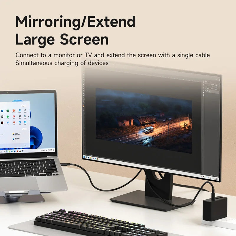 Hagibis Switch Dock for Nintendo Switch/OLED/Switch2 USB C to HDMI Cable Adapter 8K@60Hz HDR 100W PD for Laptop SteamDeck ROG