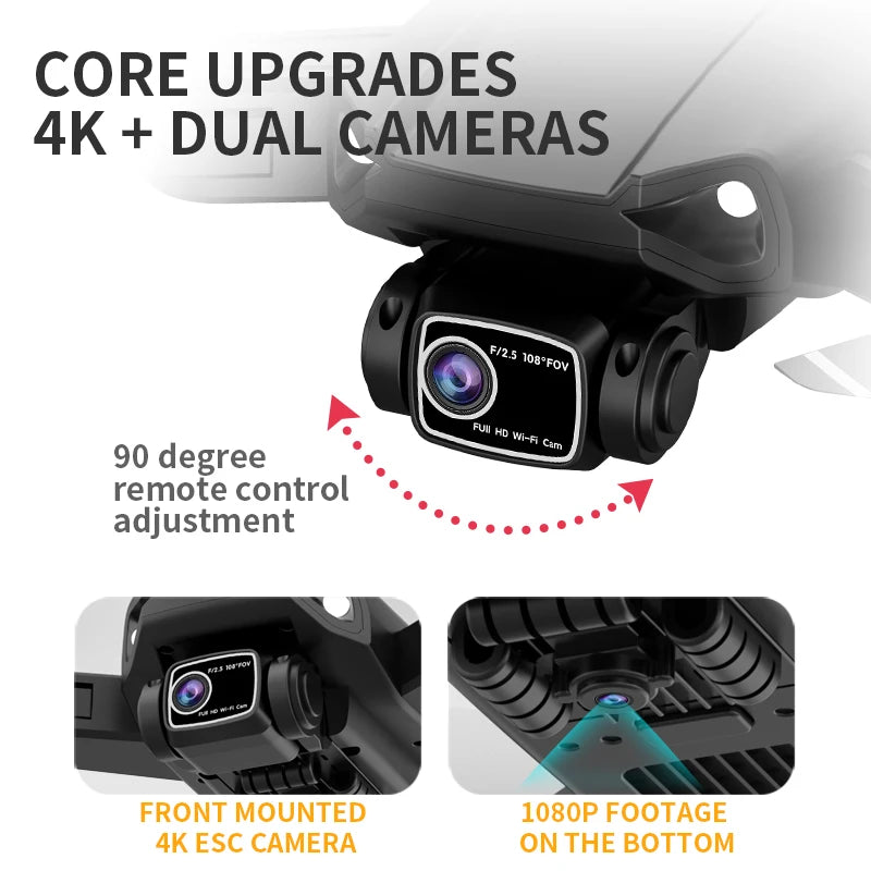 LYZRC L900 PRO SE Drone 4K Professional HD Dual Camera GPS Dron 5G WIFI FPV Foldable Quadcopter Brushless Motor RC Helicopter