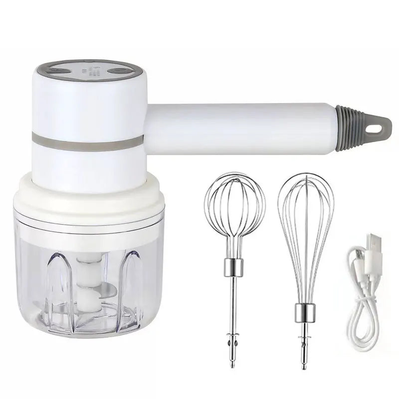 Wireless Portable Electric Food Mixer Hand Blender 3 Speeds High Power Dough Blender Egg Beater Baking Hand Mixer Kitchen Tools