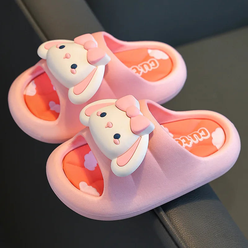 Summer Children Slippers Cartoon Indoor Anti Slip Boys Bathroom Slippers 2-10 Years Old Cute Soft Soled Girls Slippers