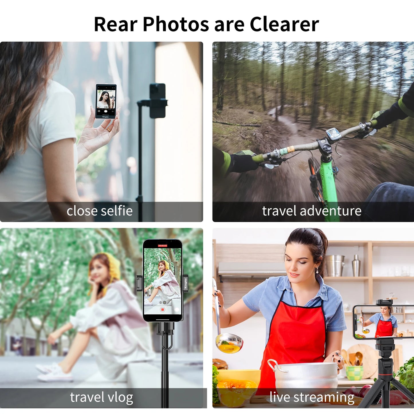 Magnetic Phone Vlog Selfie Monitor Screen, Using Phone Rear Camera for iPhone16 pro max 15 14 13 Selfie Vlog Live Stream TikTo