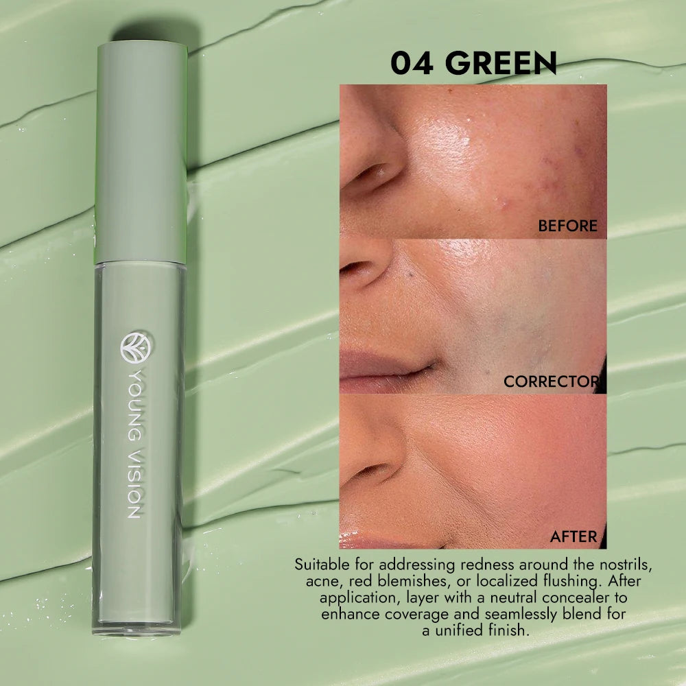 Yellow Orange Liquid Concealer Foundation Primer Base Facial Repair Dark Circles Corrector Skin Tone Purple Brighten Concealer