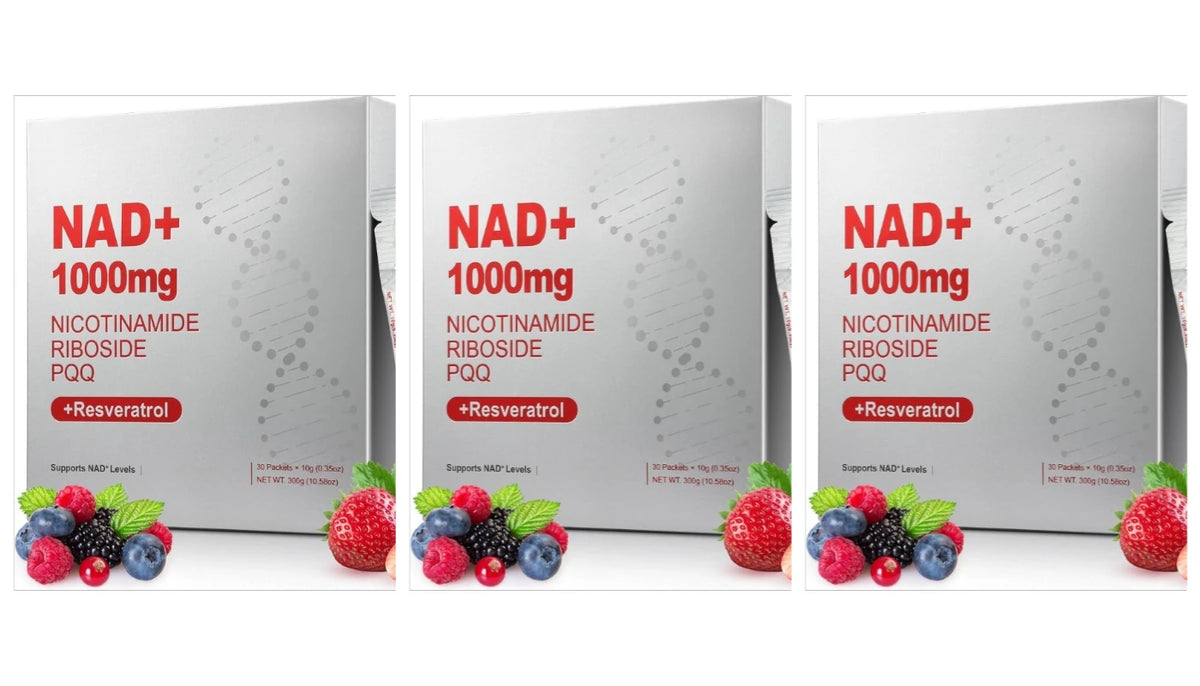 NAD+ Liquid Supplement, 1000mg High-Potency with Resveratrol PQQ, Support Cellular Energy, Focus 30 PCS