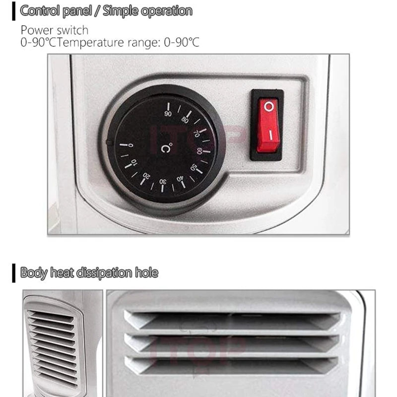 ITOP 3L Hot Chocolate Machine Chocolate Dispenser Rotary Blender Mixer Warmer for Chocolate Milk Coffee Cocoa Melting Maker