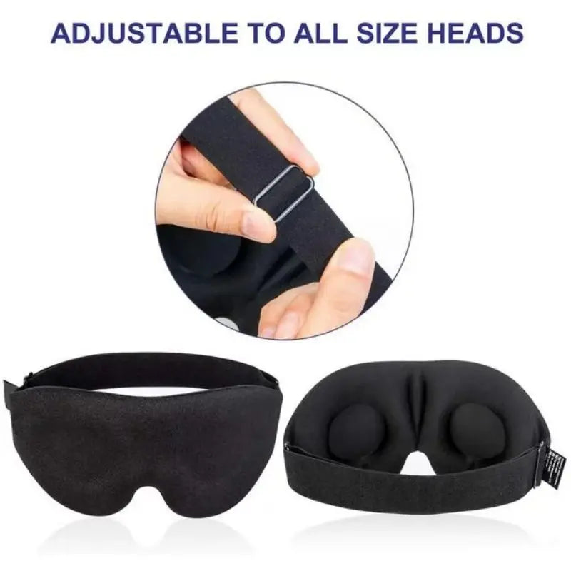 3D Eye Mask Adjustable Suitable for Men and Women with No Pressure on the Eyes Breathable and Light Blocking Eye Mask Black - Merit Sell