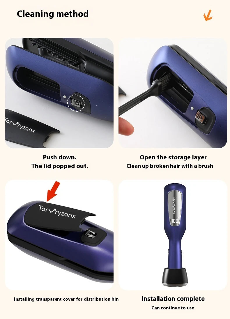 Hair ends Trimmer Split Remover Dry Damaged Trim Split Iron Flat Hair Straightener for Women Cordless Hair Cutting Machine 