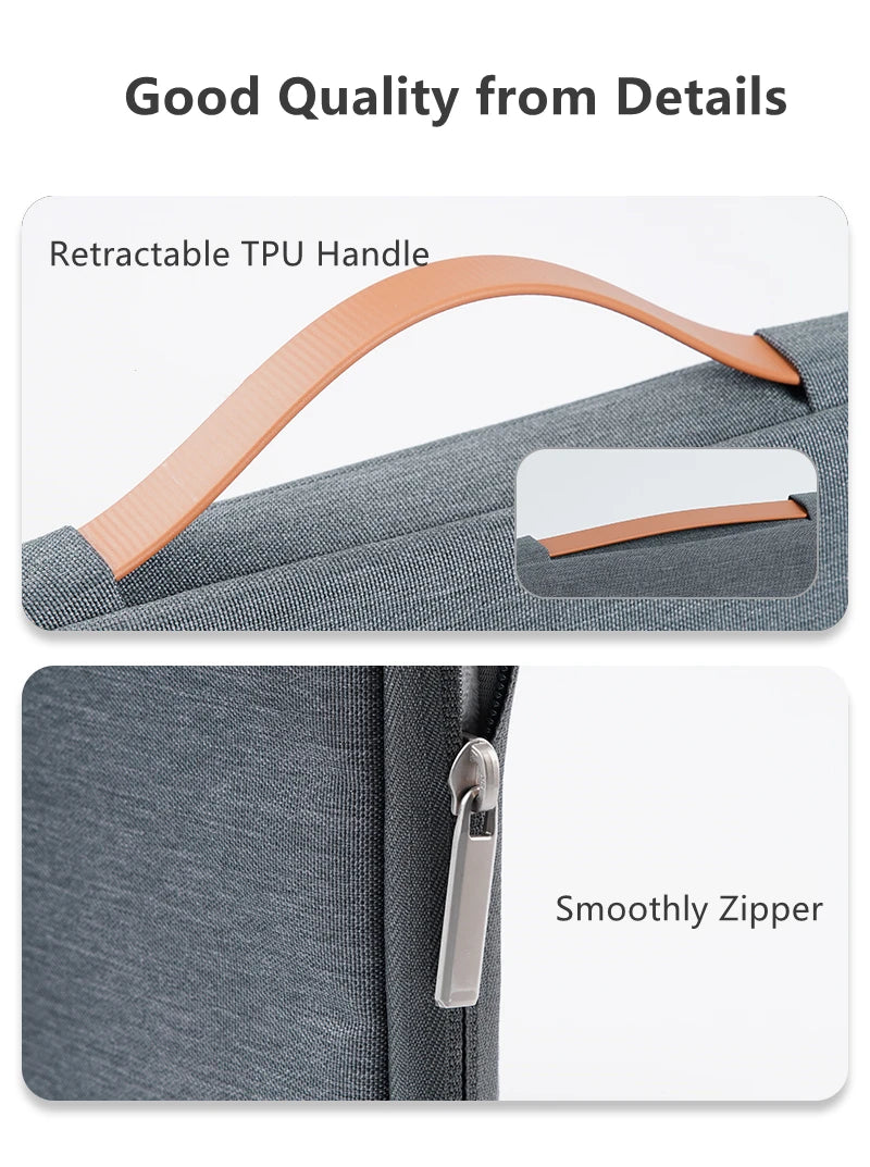 Multi-pockets Laptop Sleeve for MacBook Air 13.6 Handle Laptop Bag for MacBook Pro 14 Shocproof Notebook Bag for MacBook 16.2 M3