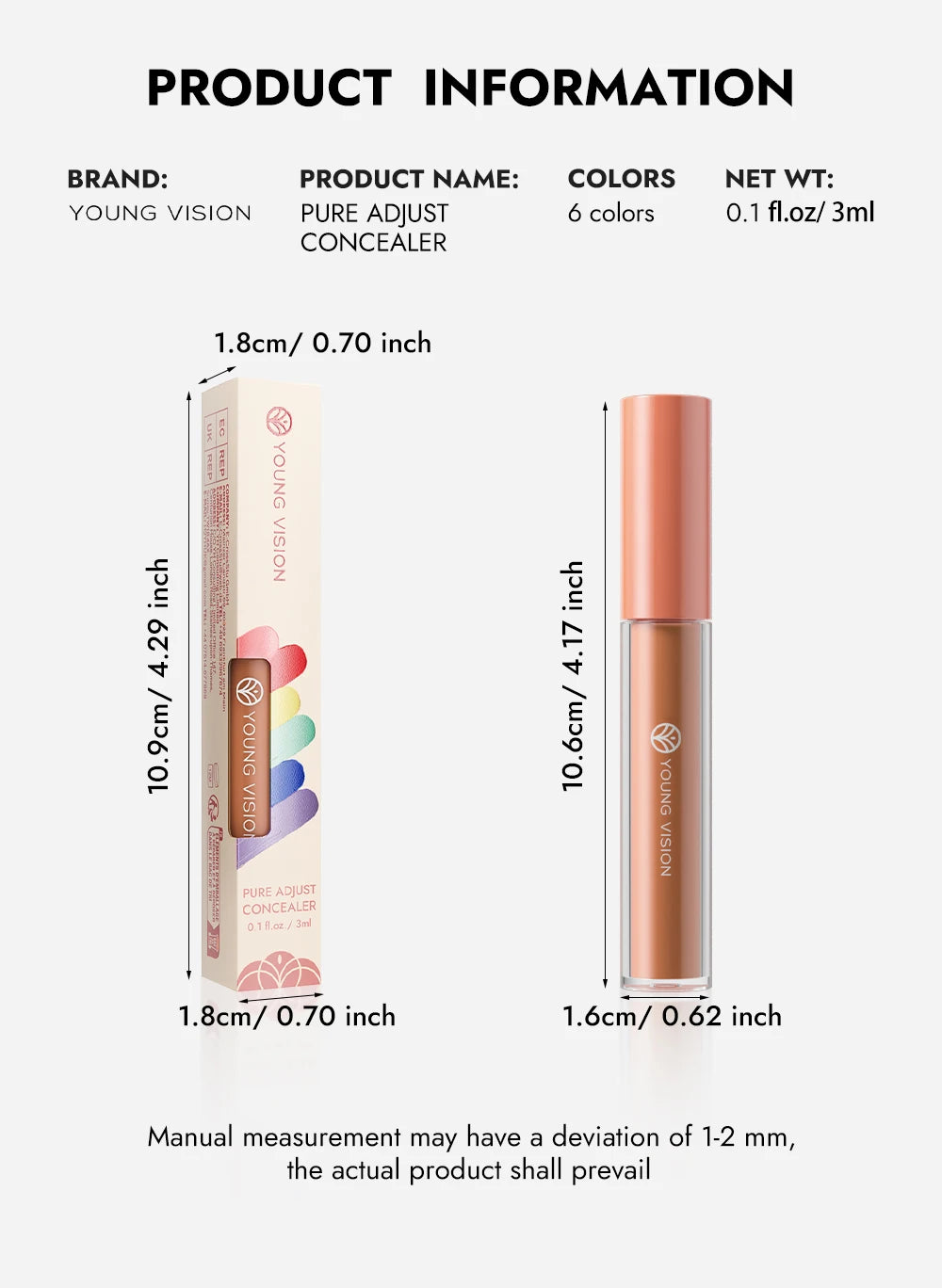 Yellow Orange Liquid Concealer Foundation Primer Base Facial Repair Dark Circles Corrector Skin Tone Purple Brighten Concealer