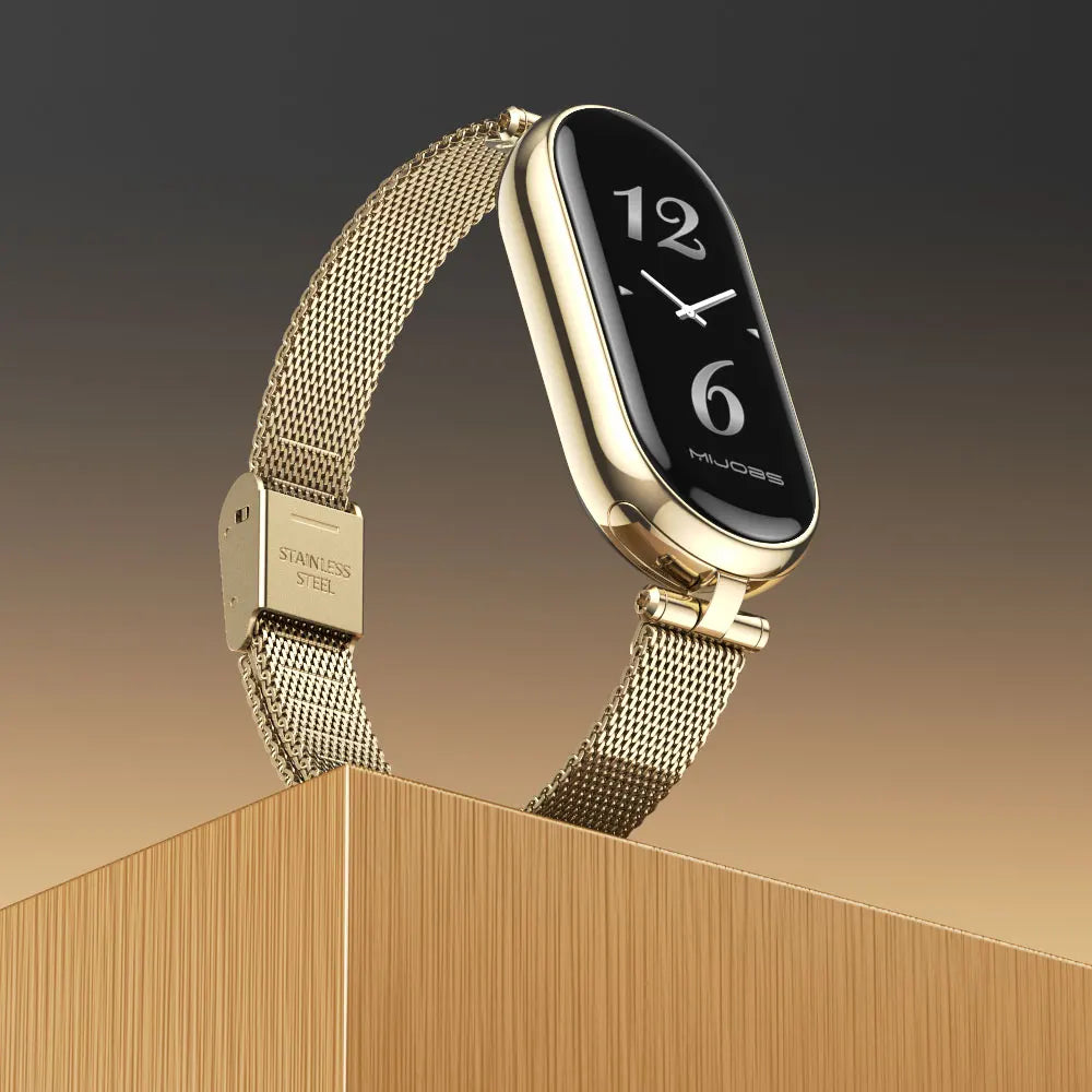 Strap for Mi Band 9 8 10 Bracelet for Xiaomi Smart Band 8 7 5 6 4 3 NFC Global Version Women Girls Metal Watch Band Wristband