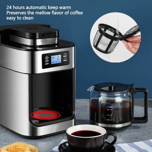 DIVEDEER automatic coffee machine grinder Home office American small grinder one American drip coffee pot