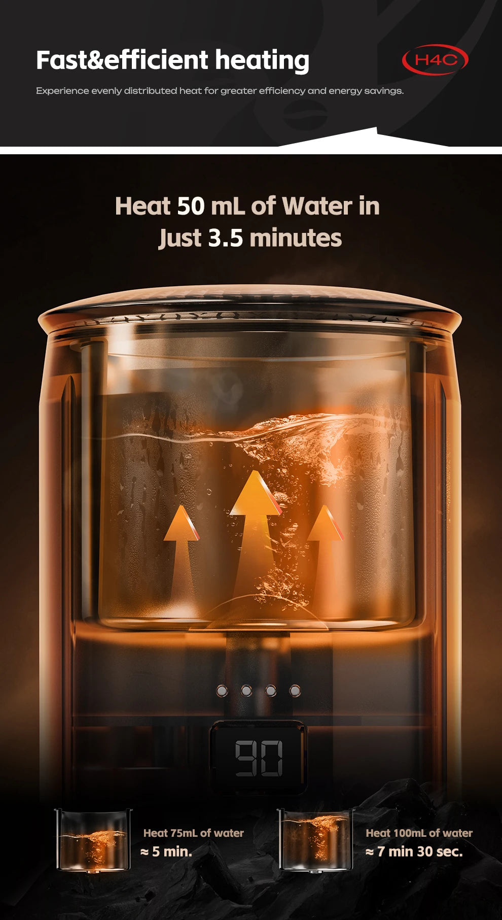 HiBREW Portable Espresso Coffee Machine for Car & Home Camping Coffee Maker Fit Nespresso Dolce Capsule Powder H4C