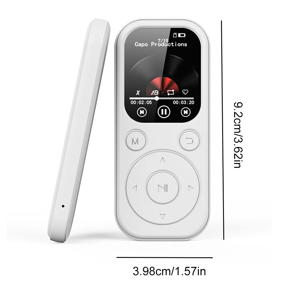 MP3 MP4 Player HiFi Lossless Music Player 2.01 Inch IPS Screen Bluetooth 5.4 Portable MP3 Player FM E-book Recorder