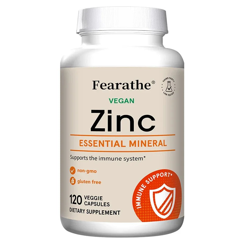 Zinc 15mg Capsules - High Absorption, Boosts Immune, Support Sleep, Energy, Skin Health, Antioxidant, Non-GMO, Gluten-Free