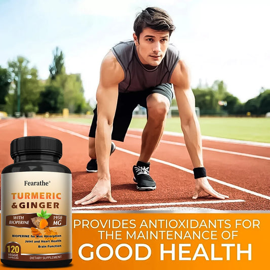 Organic Turmeric Curcumin 1500mg Capsules with Ginger & Black Pepper, Support Joint, Muscle, Digestive & Immune Wellness