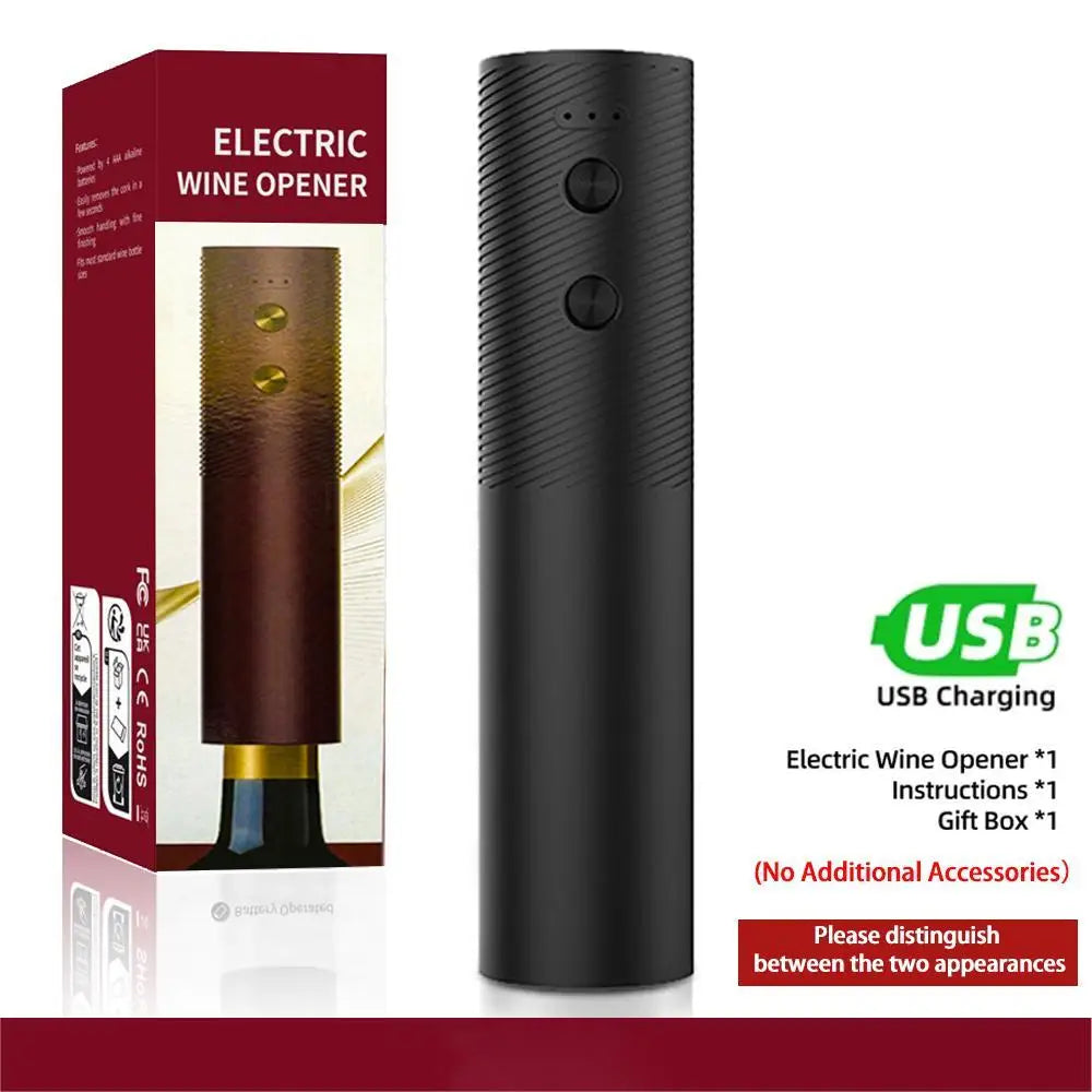 Electric Wine Bottle Opener Automatic Red Wine Corkscrew Rechargeable Wine Opener with Charging Base Tools Kitchen Accessories - Merit Sell