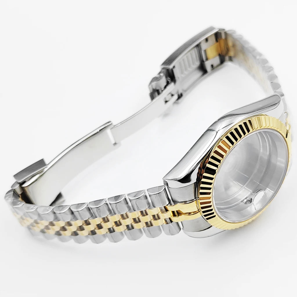 Gold 36mm 39mm Watch Case Stainless Steel Sapphire Glass For NH35 NH36 ETA2824 2836 Miyota8215 8205 821A PT5000 ST2130 Movement