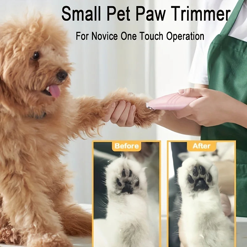 Paw Trimmer for Grooming, Cordless Electric Small Pet Grooming Clippers Hair Trimmer for Dogs Cats, Low Noise for Trimming Pet's - Merit Sell