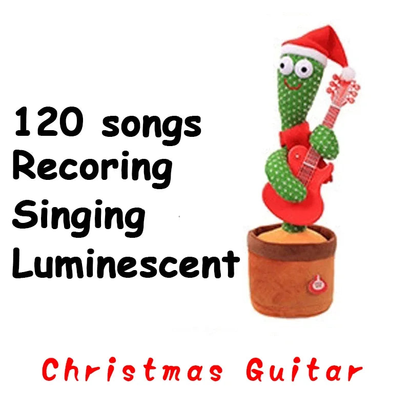 Rechargeable Dancer Cactus Glowing Dancing Electronic Plush Toys Can Sing Record Lighten for Baby Toy Education Funny Gift - Merit Sell