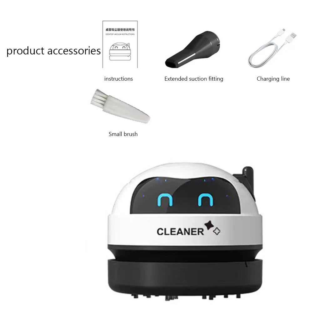 Mini Vacuum Cleaner Portable Wireless Vacuum Cleaner 500mAh USB Rechargeable with Detachable Nozzle for Home Office Keyboard - Merit Sell