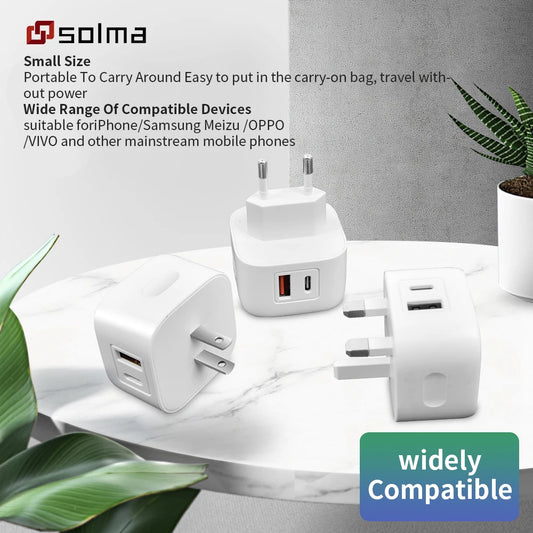 PD+USB Charger Charge For Mobile Phone Plug Charging Adapter Portable Wall Mobile Charger - Merit Sell