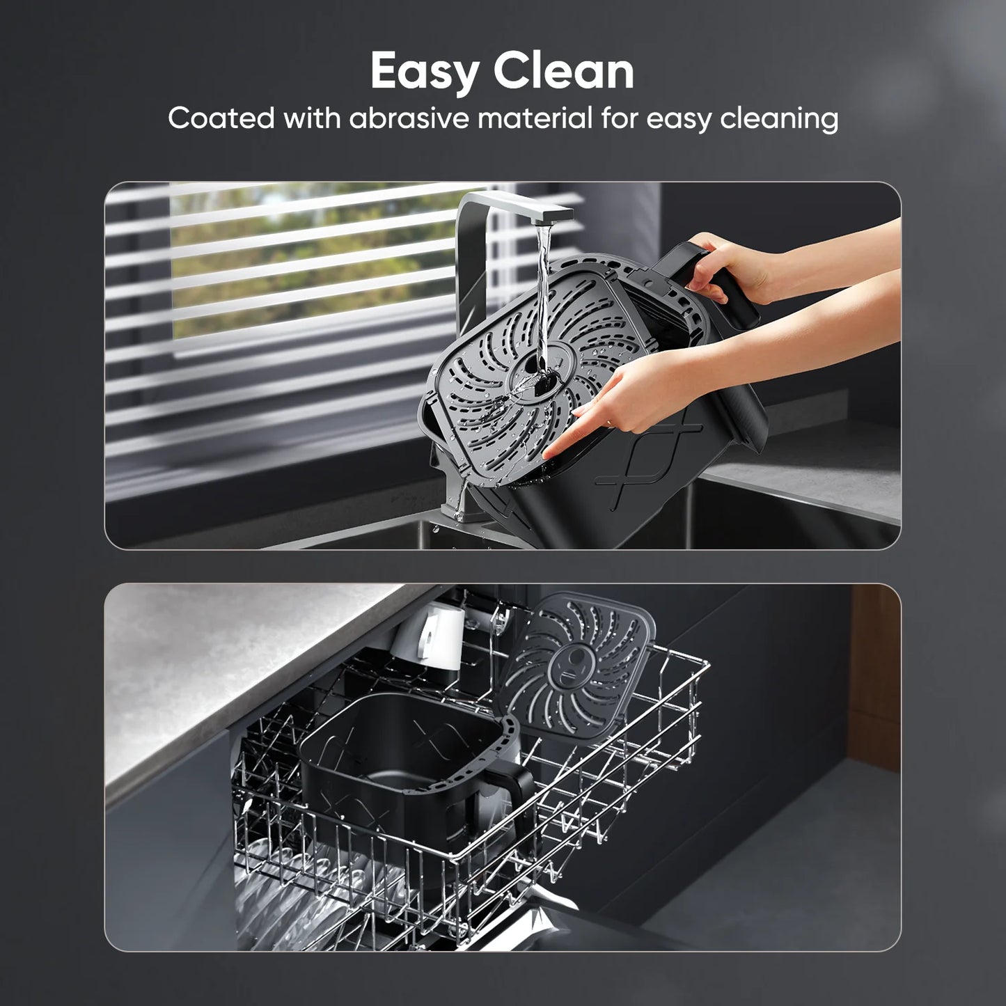 7L Smart Air Fryer Without Oil Large Capacity LED Touch Screen Window Visualization Airfryer Kitchen appliance Home-appliance