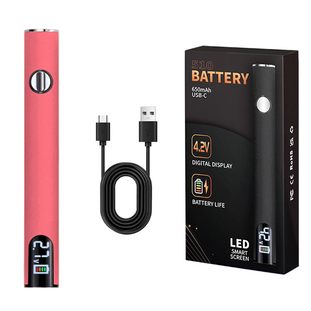 510 Thread Battery Cart Pen Adjustable Voltage Digital 510 Electric Soldering Iron 650mAh Battery Electric Soldering Iron Pen