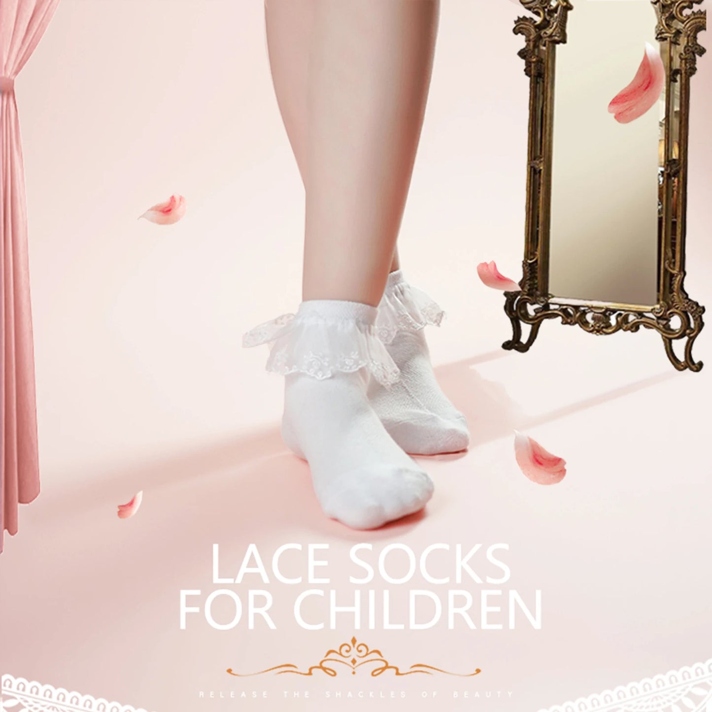 Baby Girls Kids Socks Lace Ruffle Princess Mesh Children Ankle Short Breathable Cotton White Toddler Child Dancing Sock 2024 New