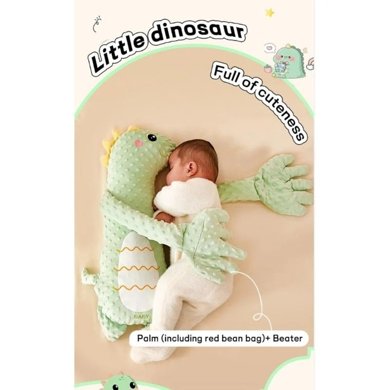 Infant Sleeping Comforter Soft & Breathable Cartoon Pacify Hand Soother with Automatic Beating for Better Sleep Quality A2UB