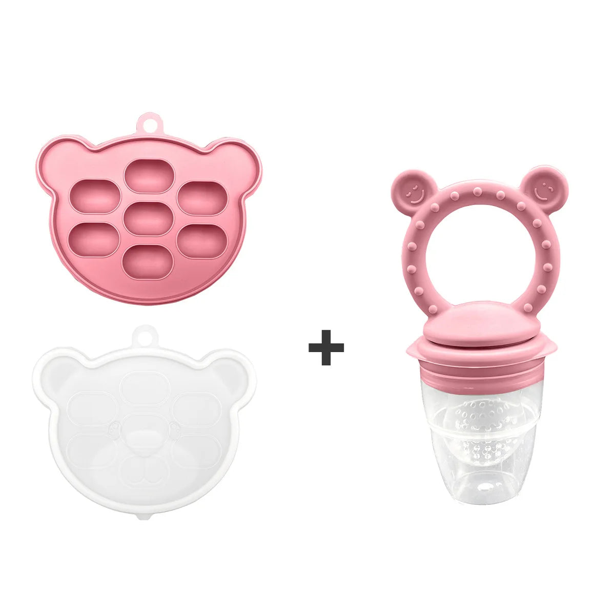 Baby Koala Fruit Feeder Set Food Supplement Feeder BPA Free Silicone Nursing Feeding Freezer Tray Tableware Fresh Food Feeder