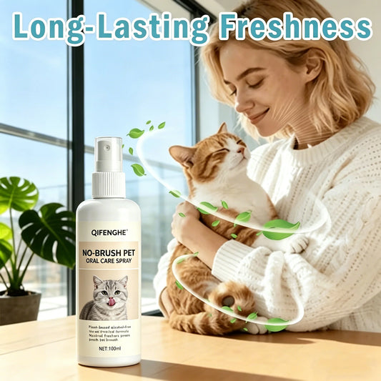 NO-BRUSH PET ORAL CARE SPRAY, Fresh Breath for Cats & Dogs, Daily Oral Hygiene Cleaner for All Breeds - Merit Sell