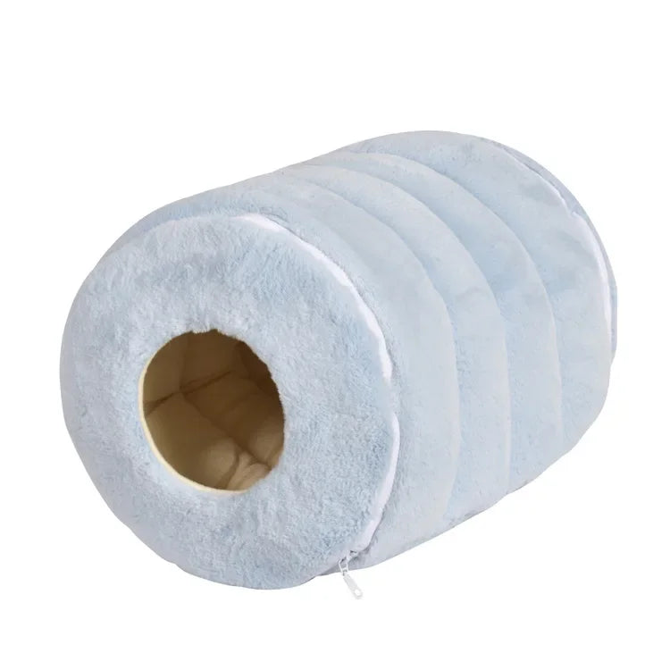 Pet Nest Cocoon Shape Closed Cat Nest Small Dog Bed Plush Soft Puppy Cats Cave Winter Warm Sleeping Bed Removable Cover Supplies