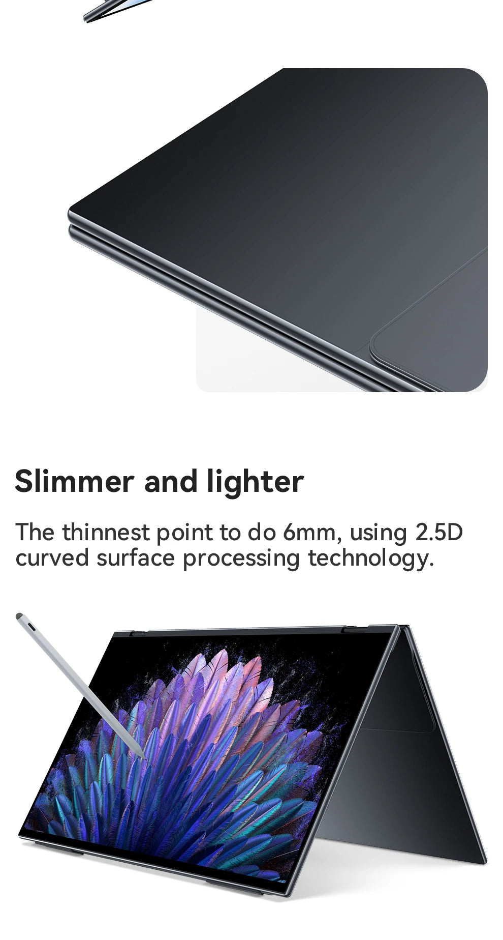 EHOMEWEI Dual Screen Portable Monitor X Series Drive-free Phone-touch FHD 2K 15.6“ 16“ For Laptop Windows Macbook