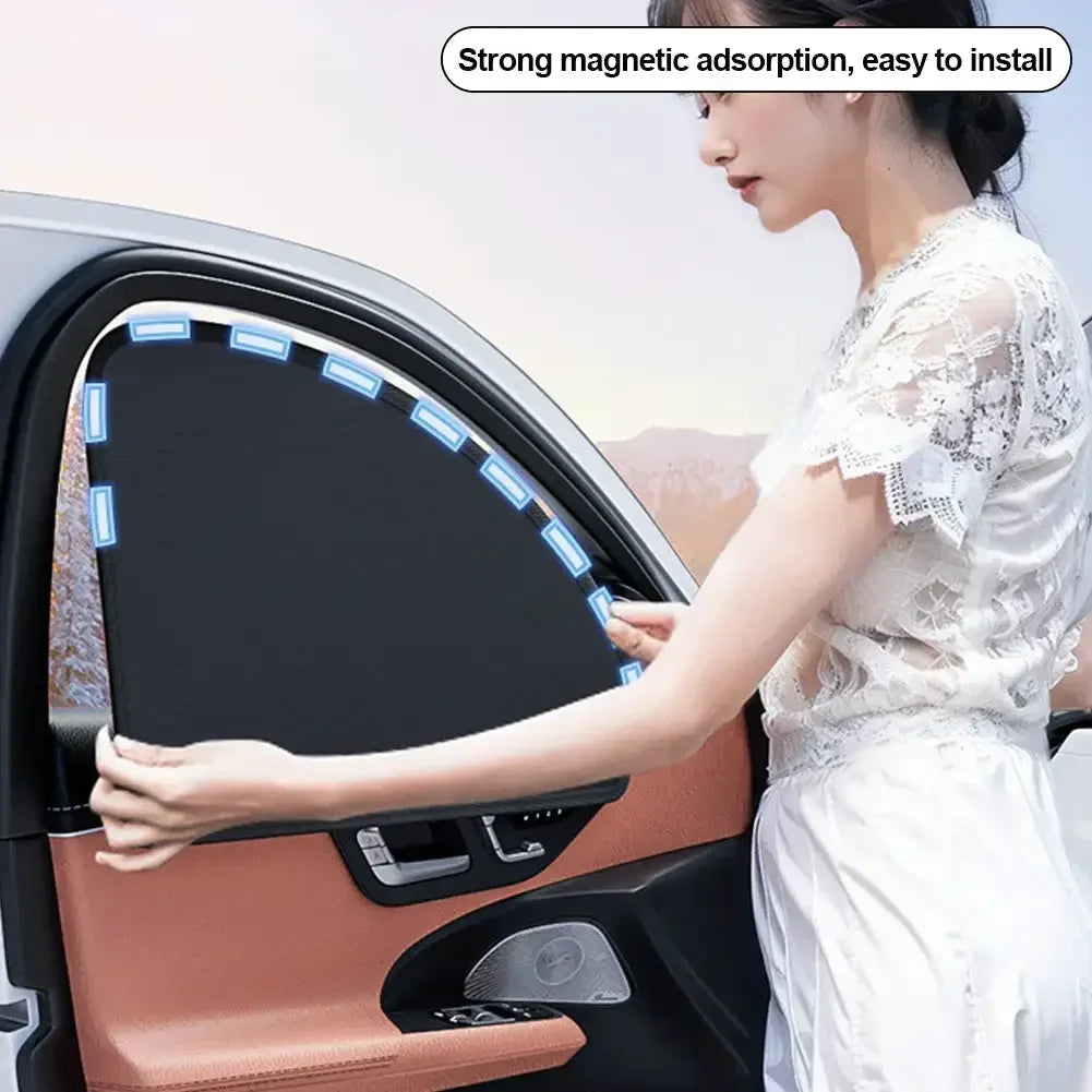 Magnet Car Side Window Curtain Privacy Curtains for Car Sun Shade Summer Sunshades UV Reflection Front/Back Window