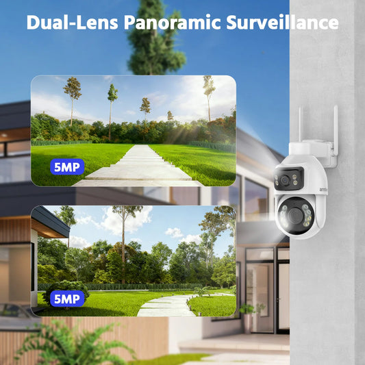 ANNKE WCD1012 10MP Dual Lens PTZ Camera 2.4G 12X wifi security camera Color Night Vision 1/2/4 PCS outdoor surveillance camera - Merit Sell