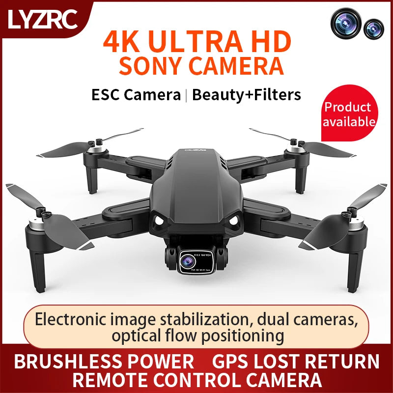 LYZRC L900 PRO SE Drone 4K Professional HD Dual Camera GPS Dron 5G WIFI FPV Foldable Quadcopter Brushless Motor RC Helicopter