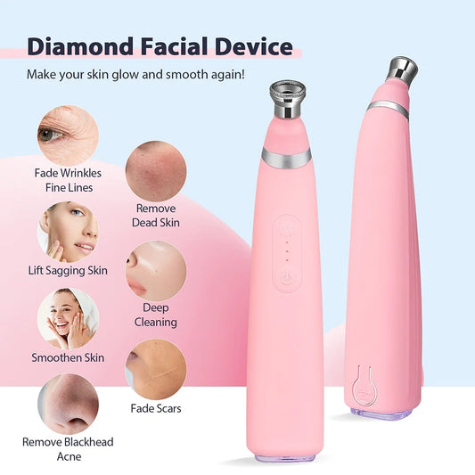 Foreverlily Portable Diamond Peeling Machine Microdermabrasion Facial Cleaning Device Exfoliation Vacuum Blackhead Remover - Merit Sell