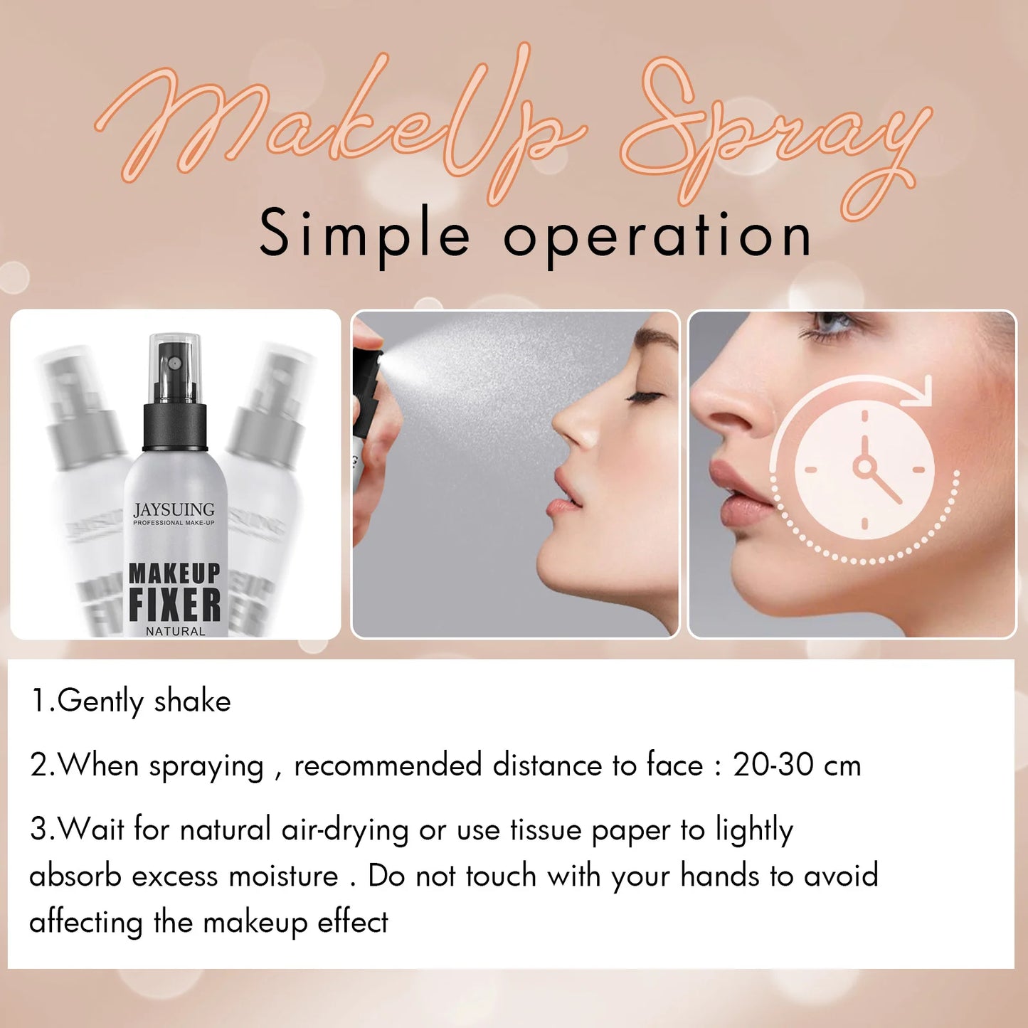 Makeup Setting Spray Long Lasting Sweatproof Oil Control Makeup Water Matte Non-sticky Refreshing Quick Fixer Spray Cosmetics