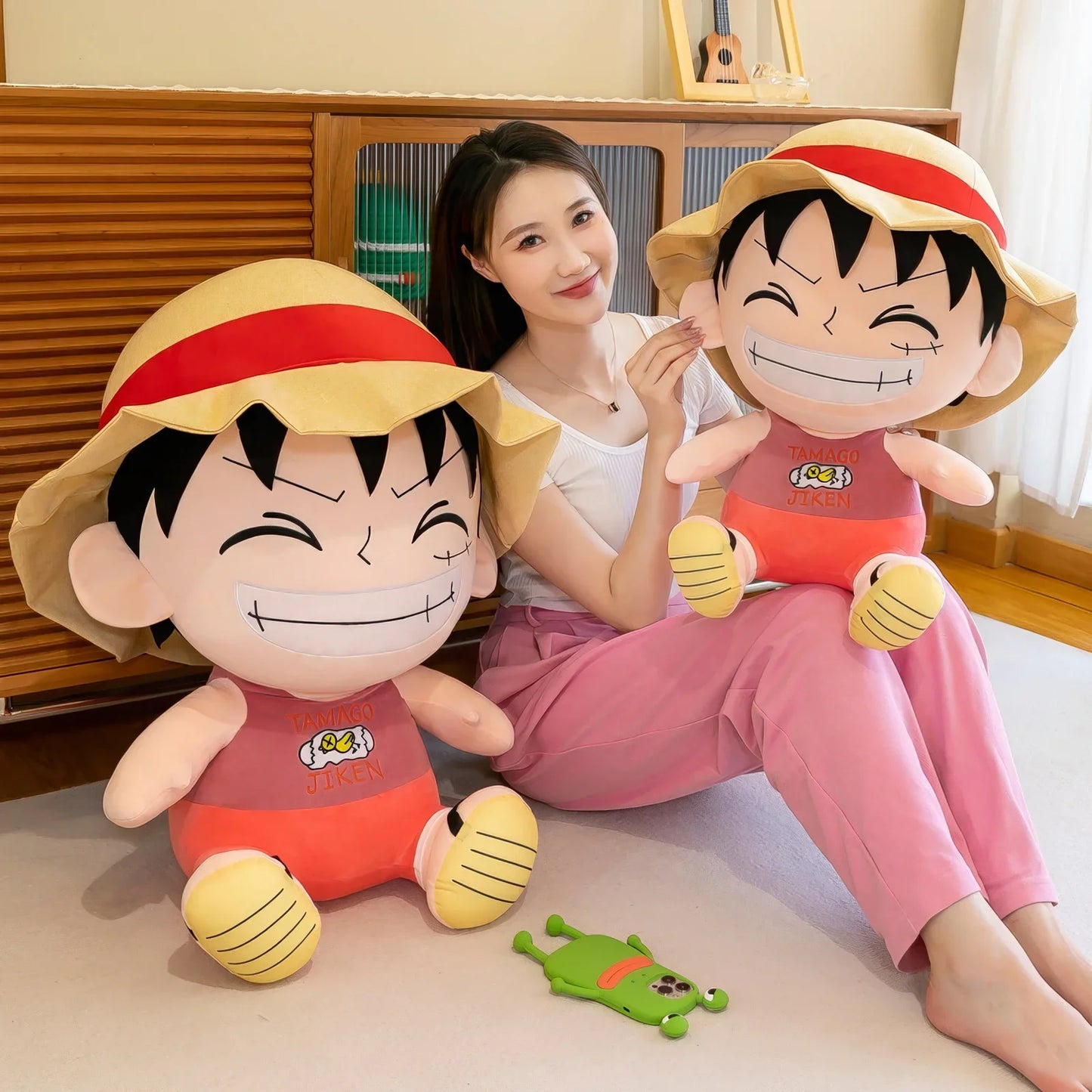 70cm Anime One Piece Monkey D Luffy Plush Toy Cartoon Cute Straw Hat Luffy Soft Stuffed Rag Doll Pillow Boys Girls Birthday Gift